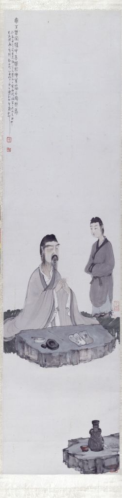 图片[1]-Figure Axis of Fu Baoshi Imitating Chen Hongshou-China Archive